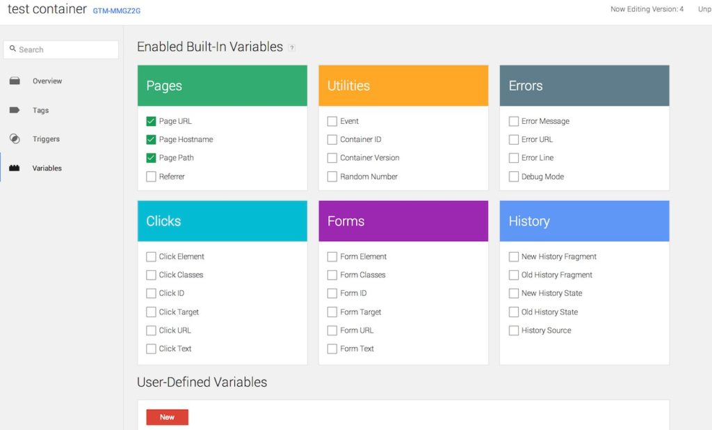 variables view