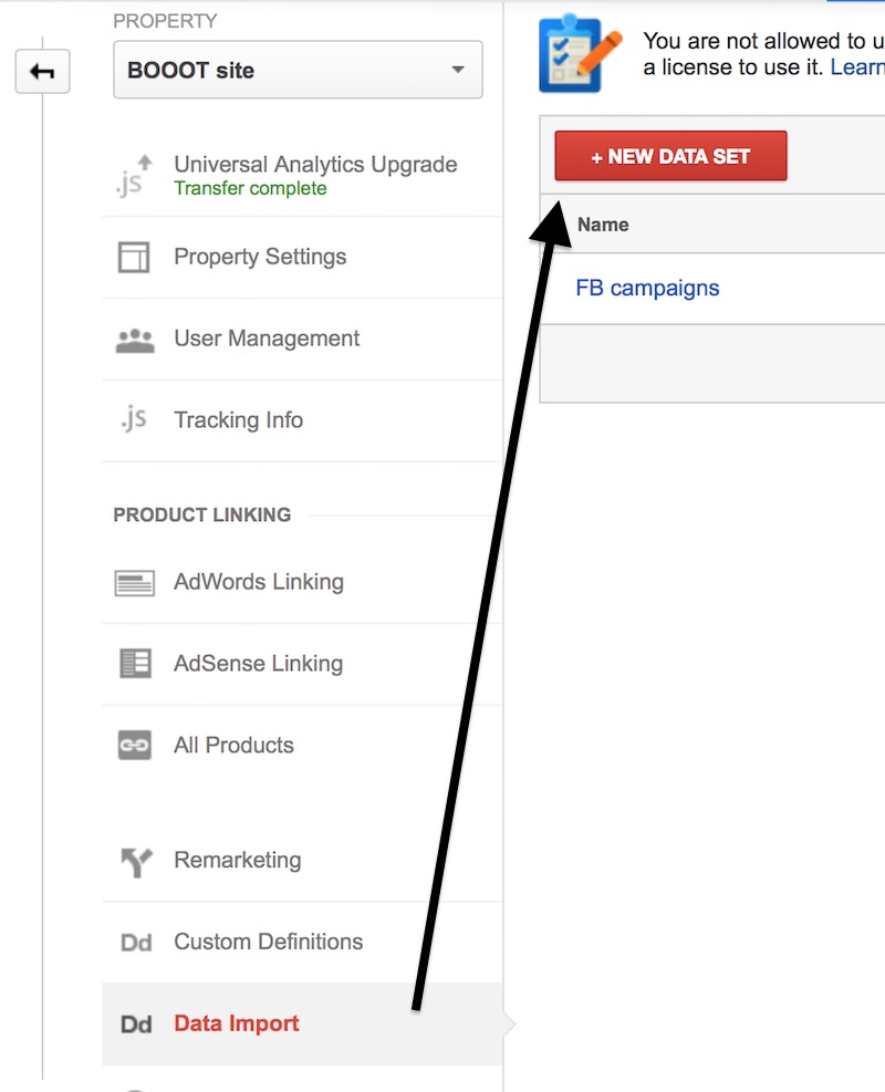 google analytics data import 1