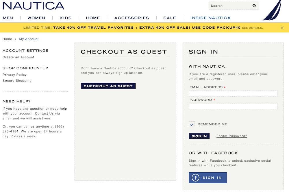 nautica checkout