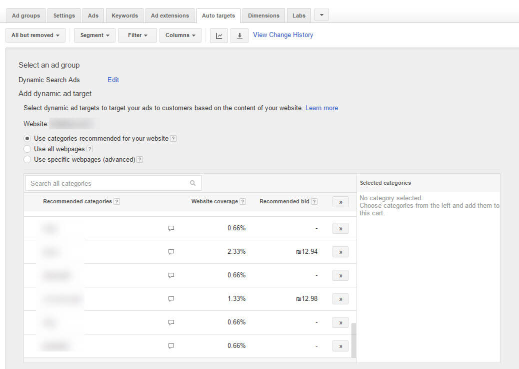 Create new DSA campaign in Google AdWords pt.3