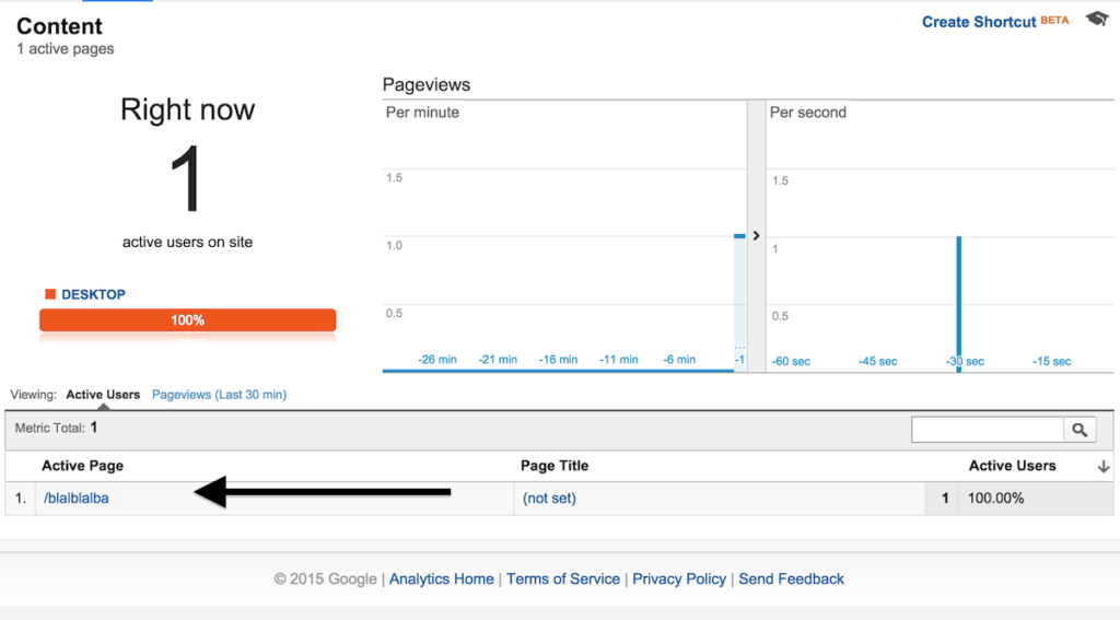google analytics real time feature