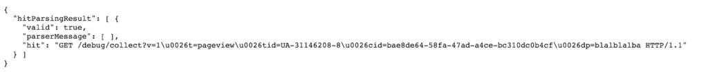 measurement protocol debugging - true