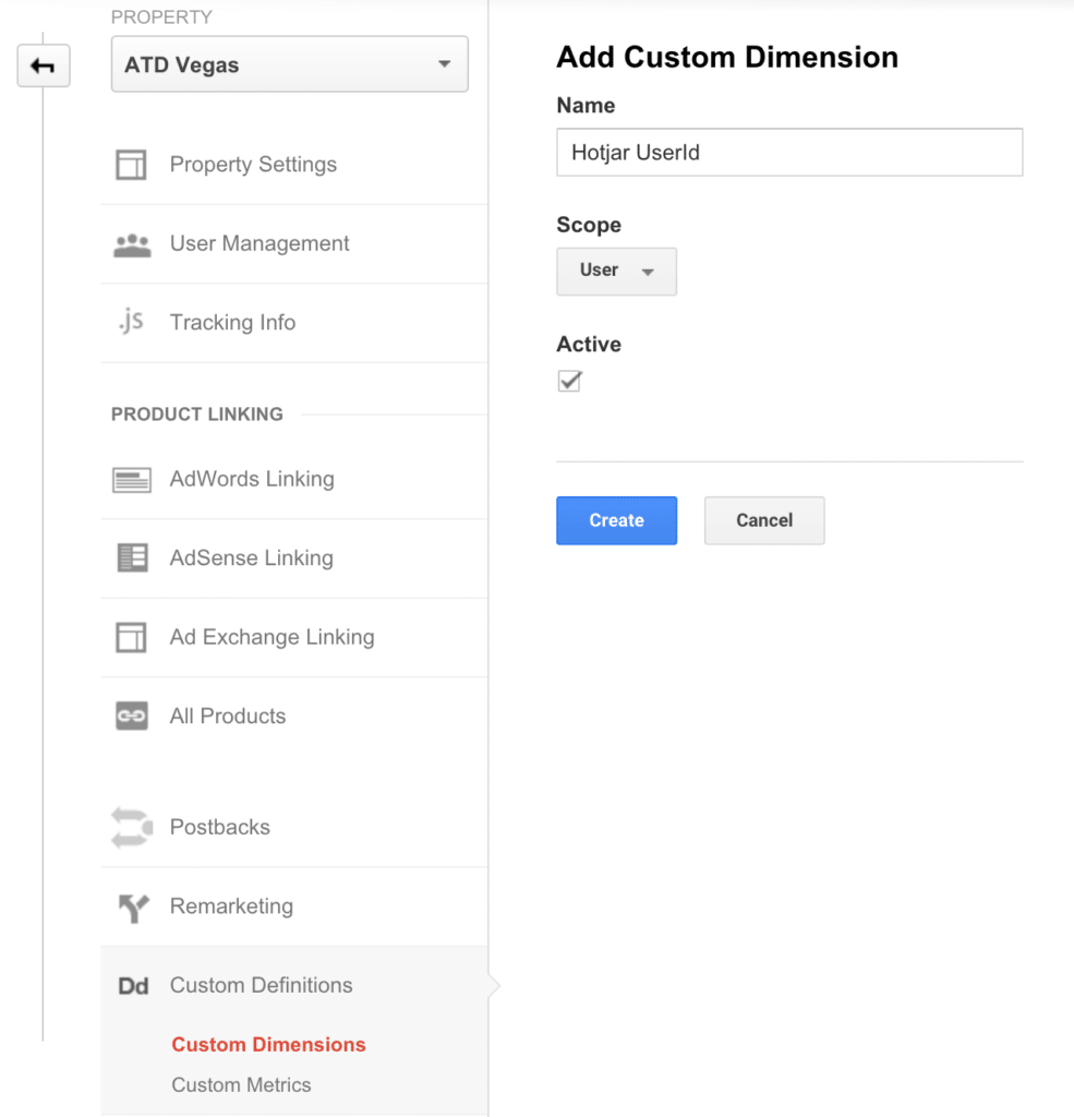 hotjar custom dimension google analytics - 1