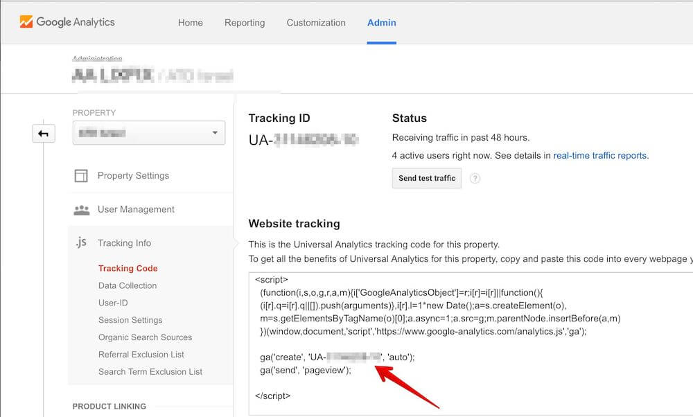 Google Analytics Tracking ID