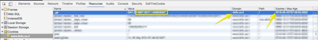 google analytics cookie