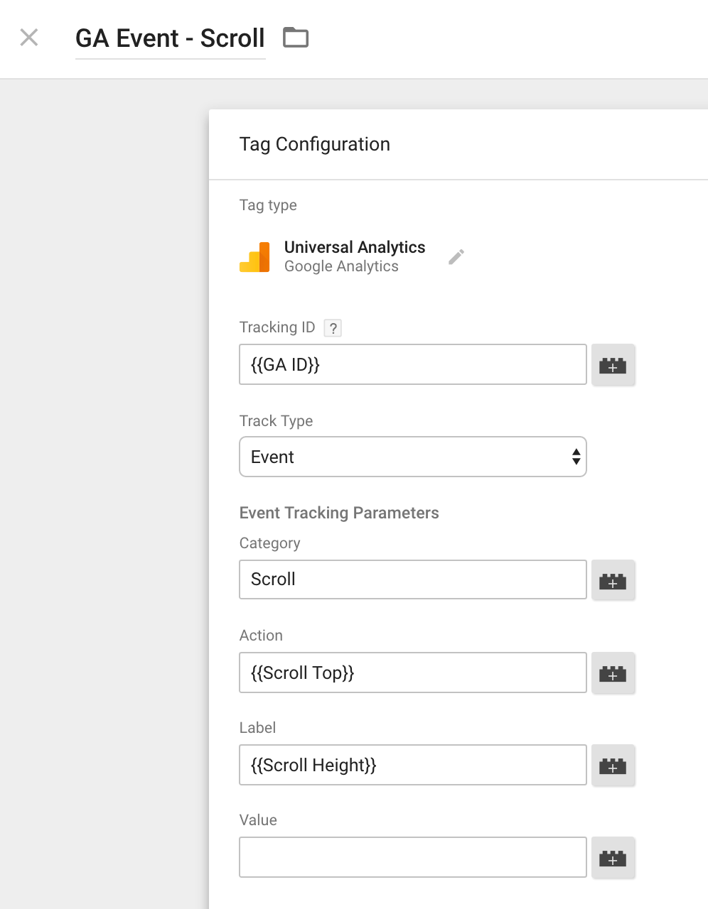 scroll tag tag manager