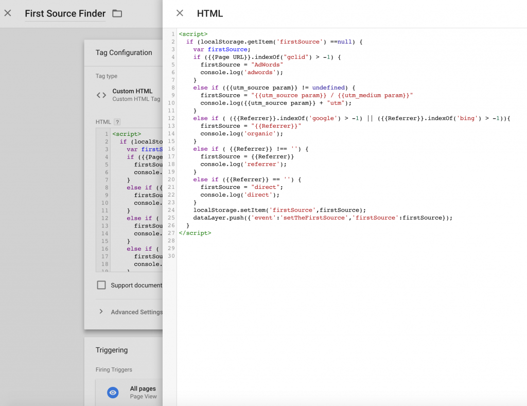 first source analytics full code