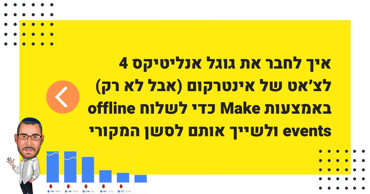 חיבור של גוגל אנליטיקס לצ׳אט באתר באמצעות – Make – הגרסא המתקדמת