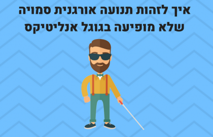 הבליינדספוט של גוגל אנליטיקס – חשיפת תנועה אורגנית סמויה